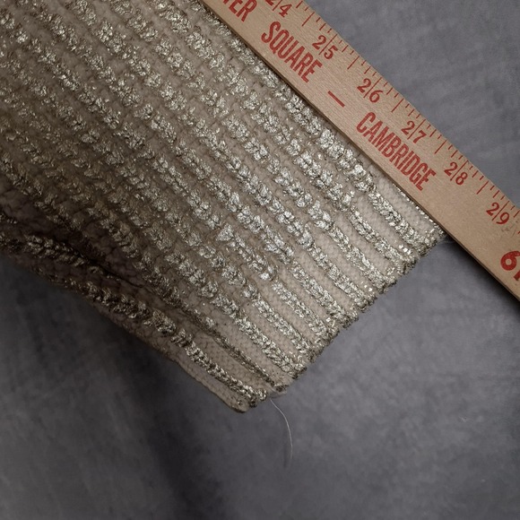 Zara Sweater Womens Large Gold Metallic Knit Oversized Pullover Crewneck Chunky - Picture 11 of 16